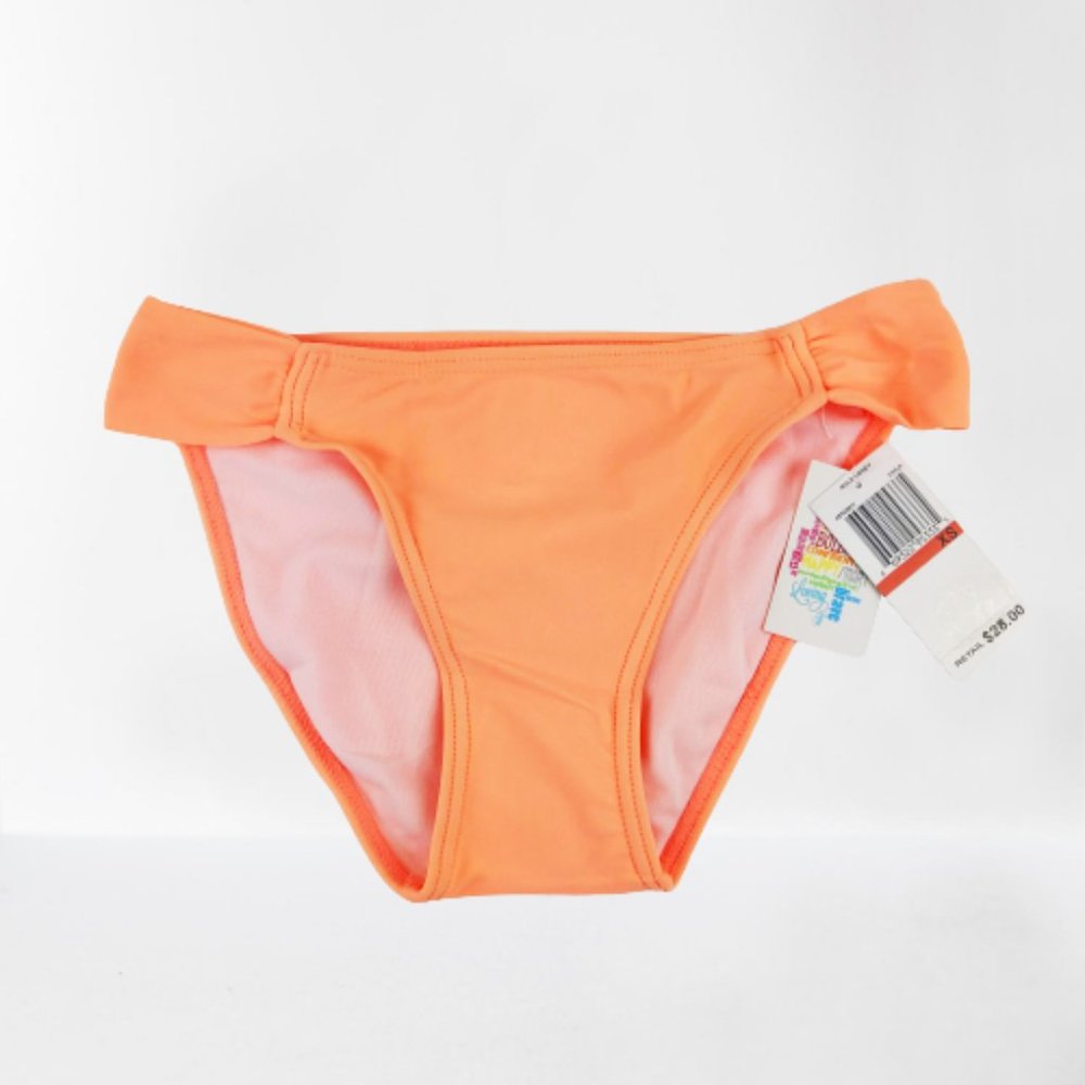 Hula Honey XS Orange Side Tab Hipster Bikini